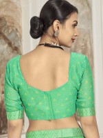 Light Green Chiffon Printed Saree